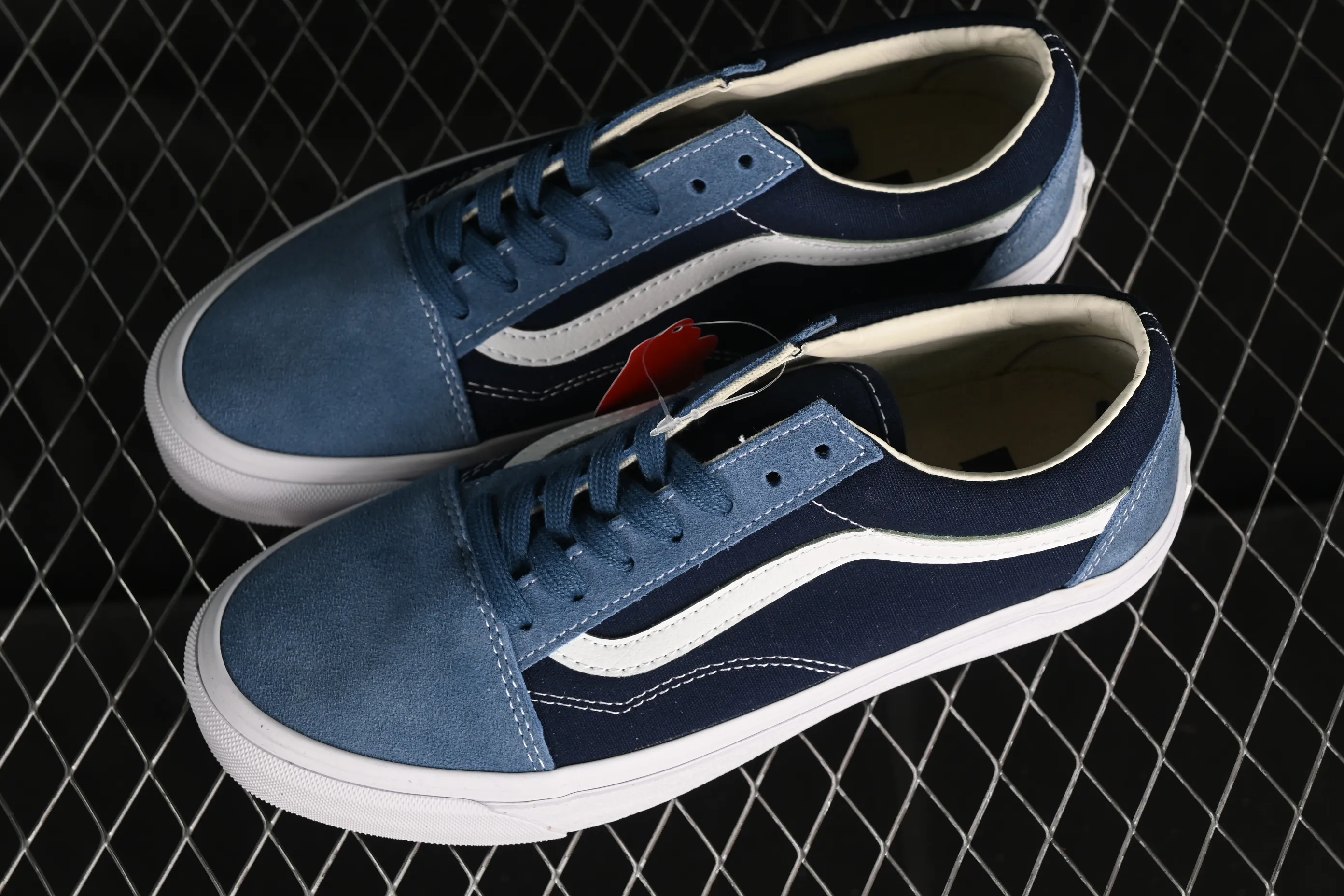 All categories Vans Vans series Vans Mid Vans Sk8-Mid Reissue 83 high-end branch blue stitching suede casual retro skateboard shoes VN000CQDDWR